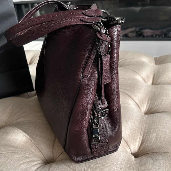 Coach Burgundy Leather Bag - Picture 9 of 17